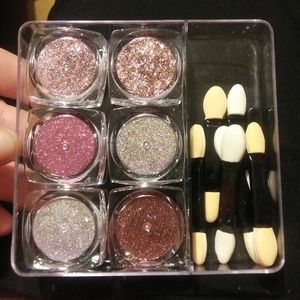 6 GLITTER PROFESSIONAL NAIL DIP POWDER KIT WITH BR